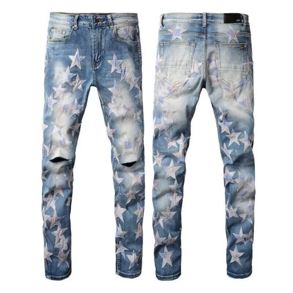 Light Blue Stars Purple Jeans 37 styles