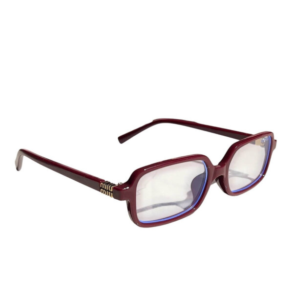 Miu Miu Burgundy narrow-frame optical glasses