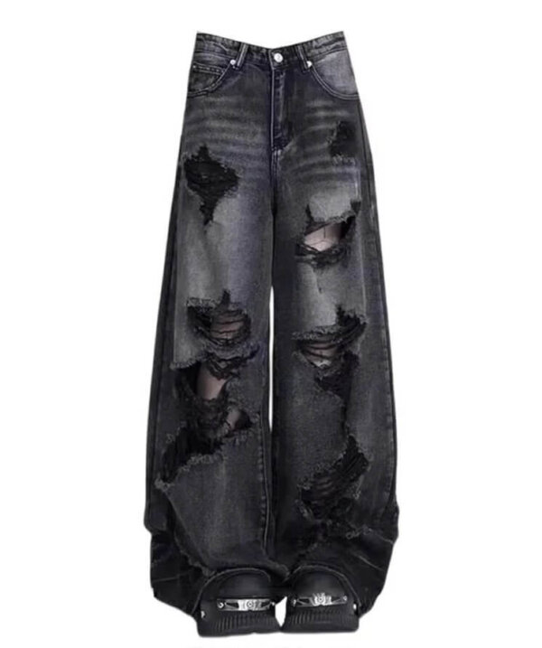 Distressed, ripped jeans